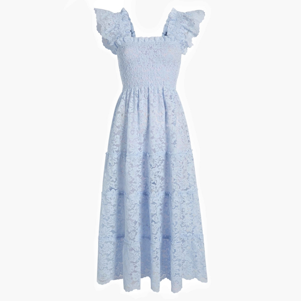 Hill House Home - The Lace Ellie Nap Dress - Powder Blue XS